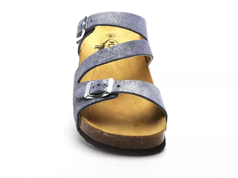 Plakton CP BOLINO 341210 Bleu Mules et Sabots Plats Femme
