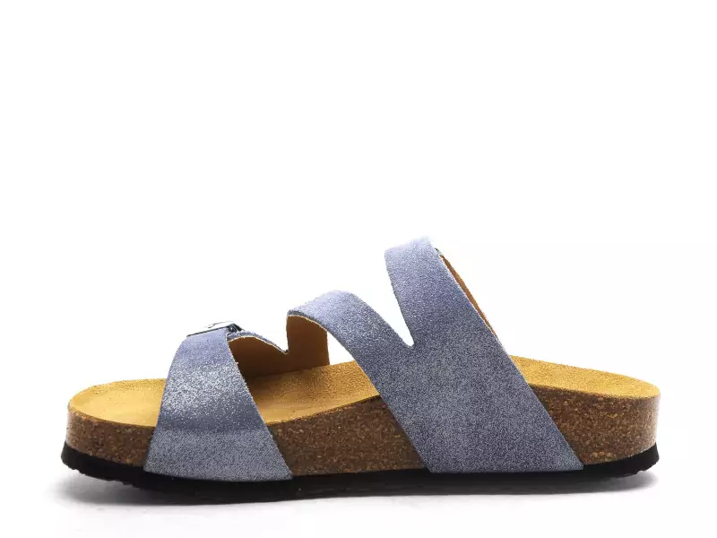 Plakton CP BOLINO 341210 Bleu Mules et Sabots Plats Femme