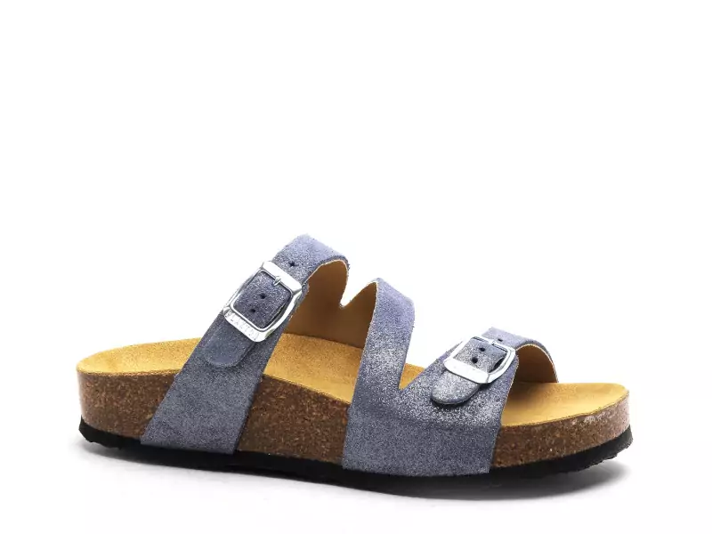 Plakton CP BOLINO 341210 Bleu Mules et Sabots Plats Femme