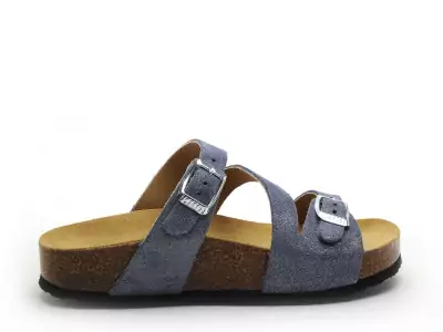 CP BOLINO 341210 Bleu Mules et Sabots Plats Femme