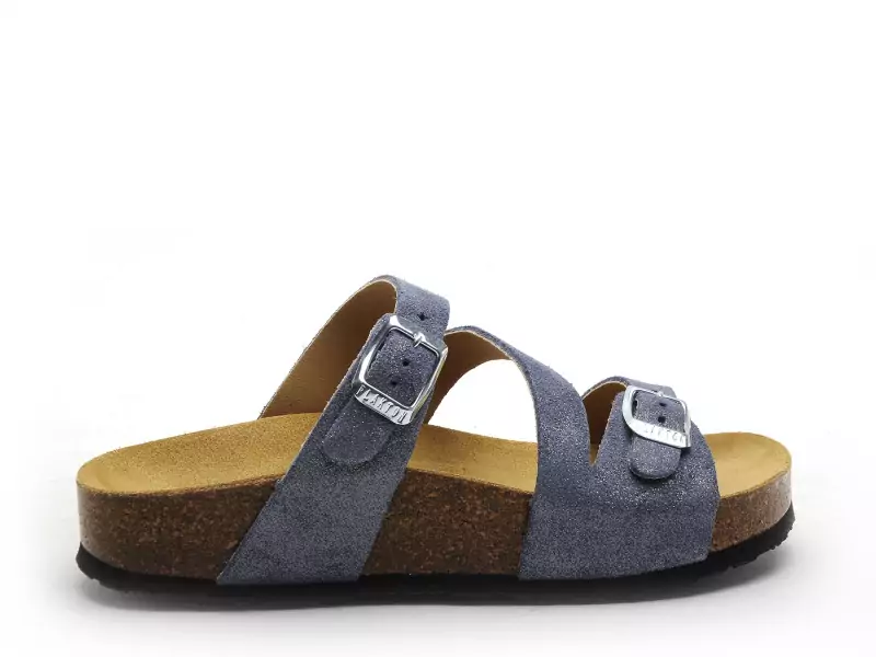 Plakton CP BOLINO 341210 Bleu Mules et Sabots Plats Femme