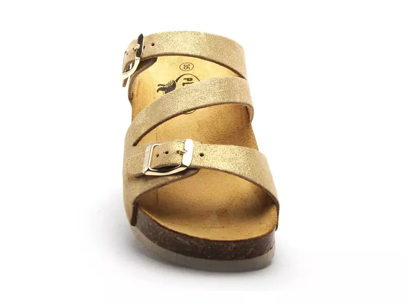 Plakton CP BOLINO 341210 Or Mules et Sabots Plats Femme