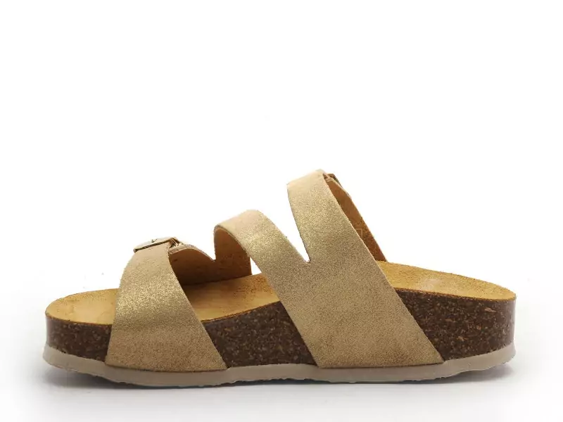 Plakton CP BOLINO 341210 Or Mules et Sabots Plats Femme