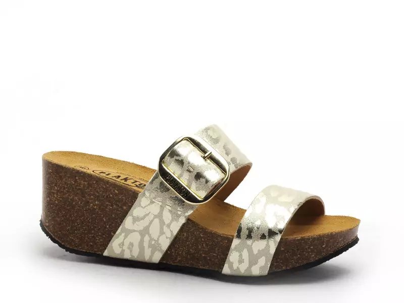Plakton SO ROCK  873004 Or Mules et Sabots à Talons Femme