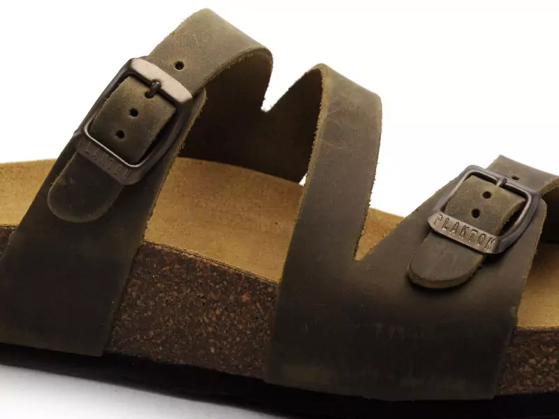 Plakton CP BOLINO 341210 Kaki Mules et Sabots Plats Femme