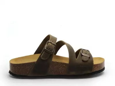 CP BOLINO 341210 Kaki Mules et Sabots Plats Femme