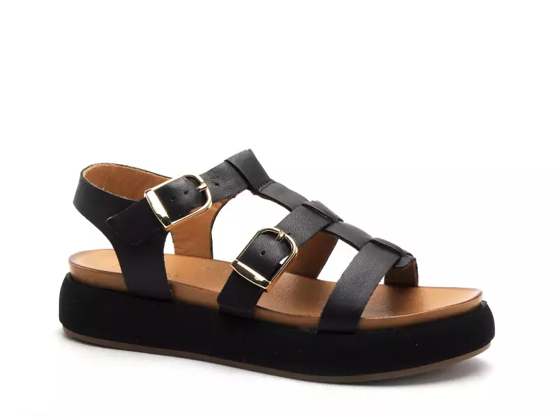 Inuovo A96046 Noir Sandales à Talons Femme