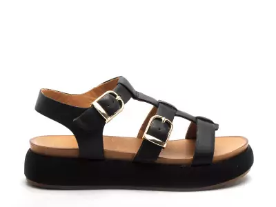 A96046 Noir Sandales à Talons Femme