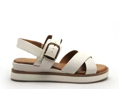 113117 Blanc Sandales à Talons Femme