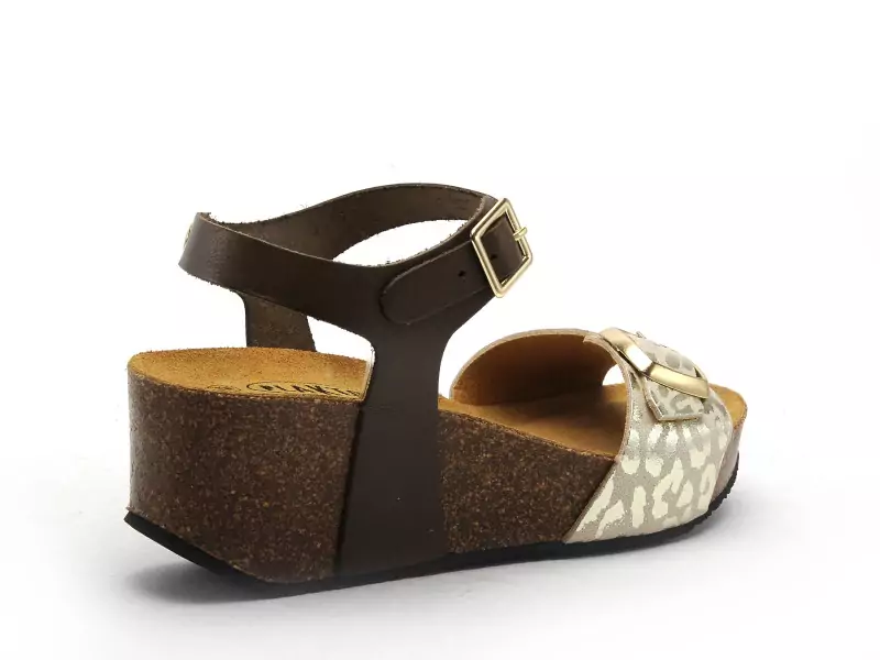 Plakton SO KEEP 876123 Kaki Sandales à Talons Femme