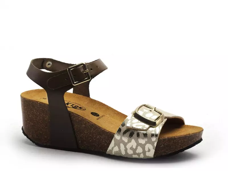 Plakton SO KEEP 876123 Kaki Sandales à Talons Femme