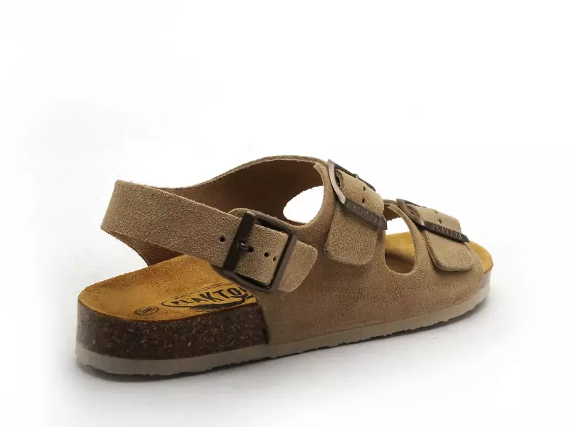 Plakton BAKU 185113 Beige Sandales Plates Femme