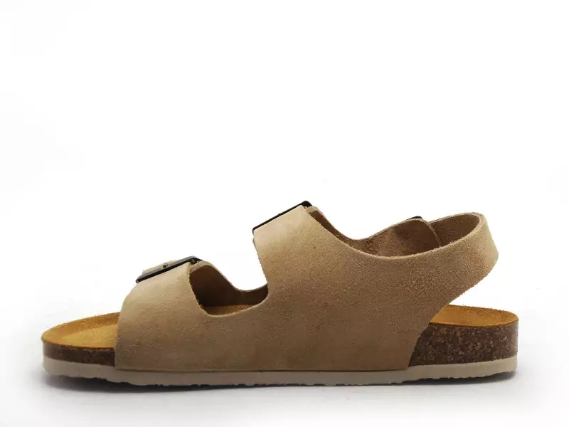 Plakton BAKU 185113 Beige Sandales Plates Femme
