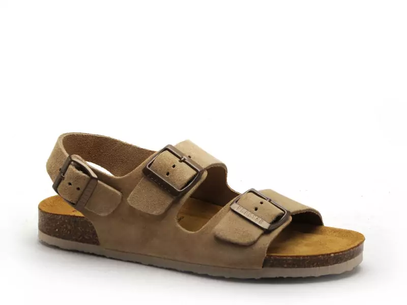 Plakton BAKU 185113 Beige Sandales Plates Femme