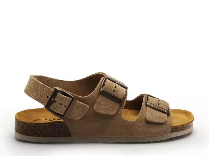 Plakton BAKU 185113 Beige Sandales Plates Femme