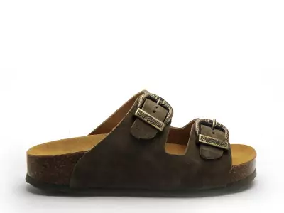 CP BETA OUEST 340010 Kaki Mules et Sabots Plats Femme