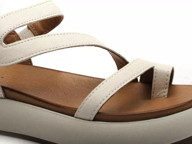 Inuovo A96003 Marron Sandales Plates Femme