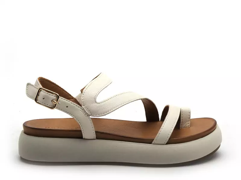 Inuovo A96003 Marron Sandales Plates Femme