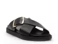 I am 6 028 282 Noir Sandales Plates Femme