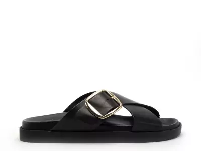 6 028 282 Noir Mules et Sabots Plats Femme