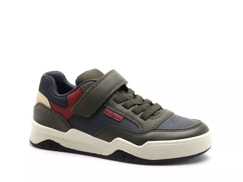 Geox J PERTH GARCON J367RE Kaki Baskets Basses Garçon