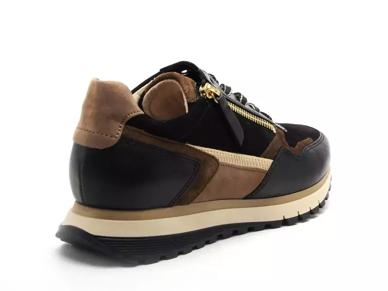 Gabor 76378 Noir Baskets Basses Femme