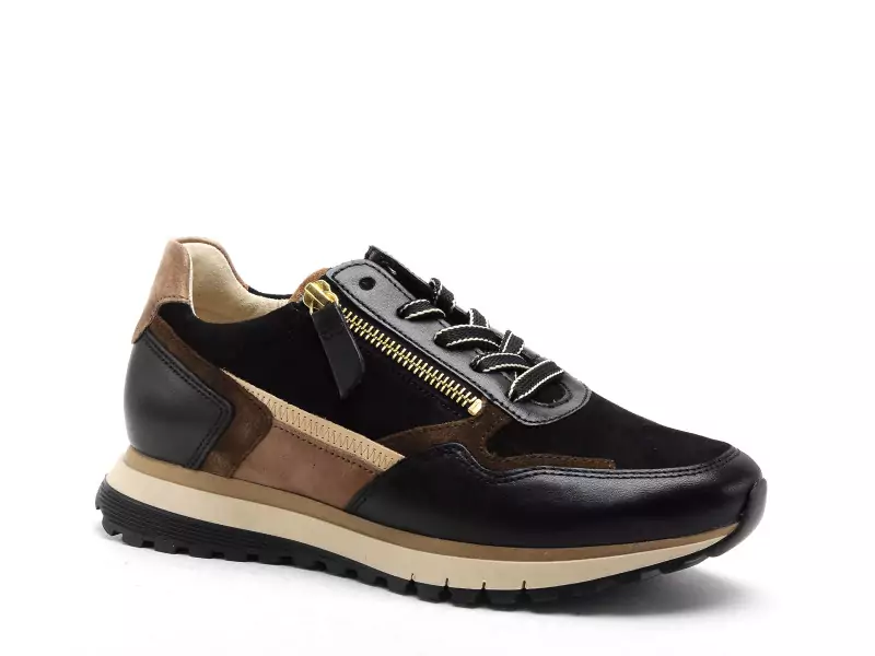 Gabor 76378 Noir Baskets Basses Femme
