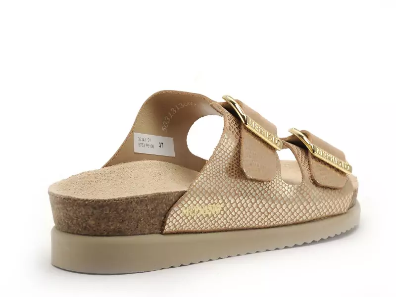 Mephisto 5763 P5136749 HESTER Or Mules et Sabots à Talons Femme