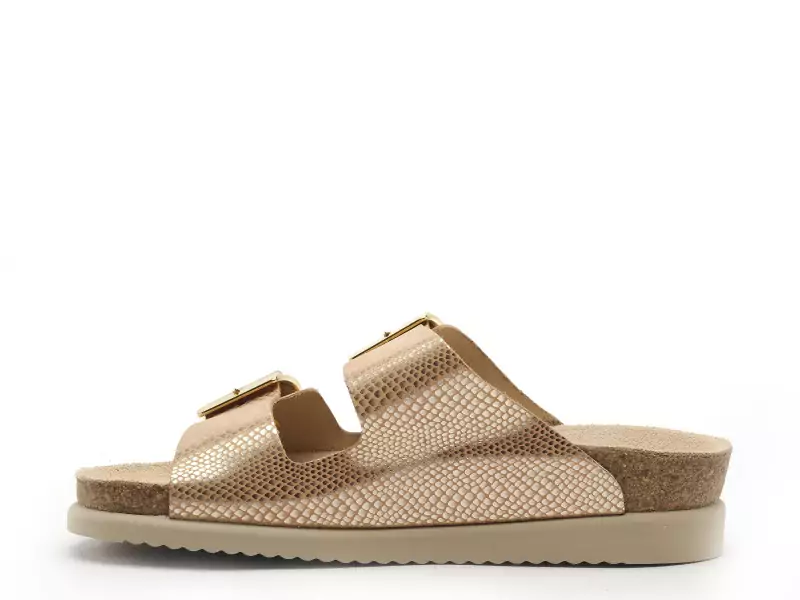 Mephisto 5763 P5136749 HESTER Or Mules et Sabots à Talons Femme