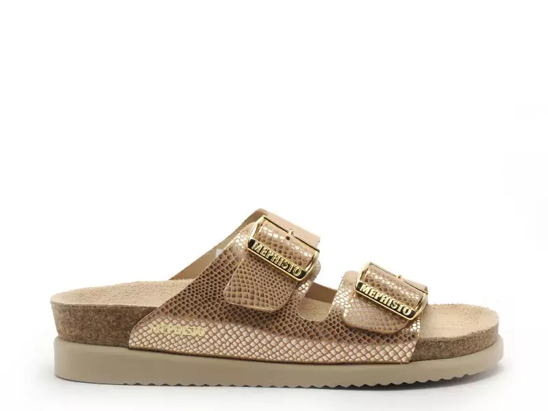 Mephisto 5763 P5136749 HESTER Or Mules et Sabots à Talons Femme