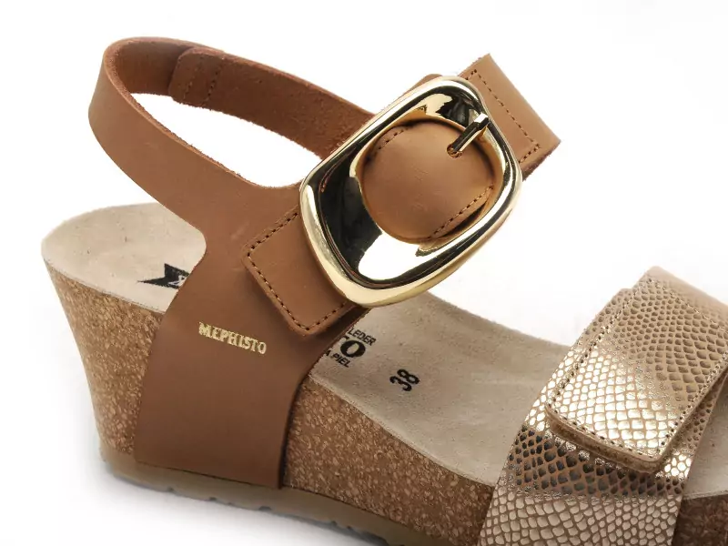Mephisto 031 P5146895 LEANDRE Marron Sandales à Talons Femme
