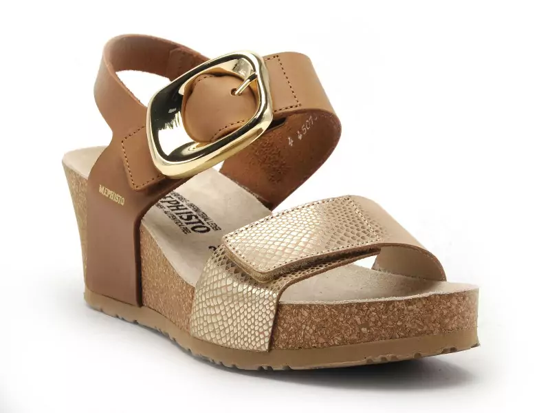 Mephisto 031 P5146895 LEANDRE Marron Sandales à Talons Femme