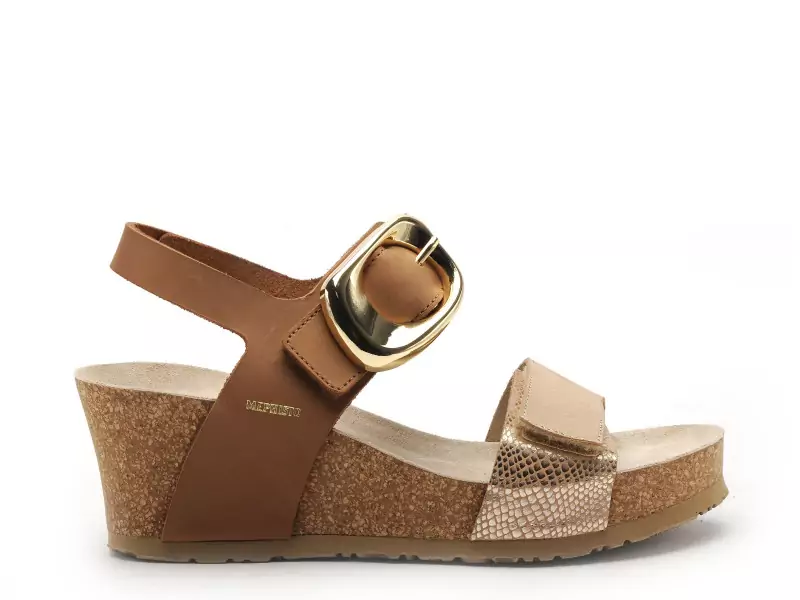 Mephisto 031 P5146895 LEANDRE Marron Sandales à Talons Femme