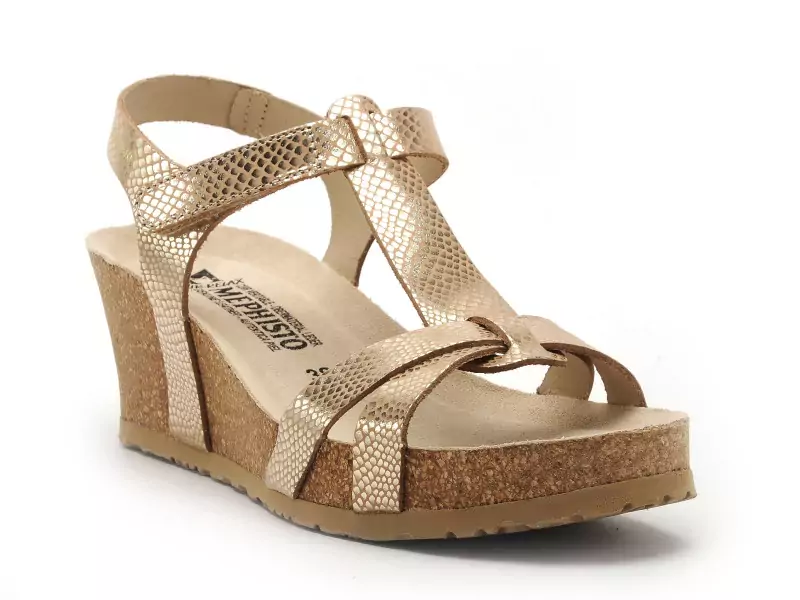 Mephisto 2824 P5141929 LIVIANE Or Sandales à Talons Femme