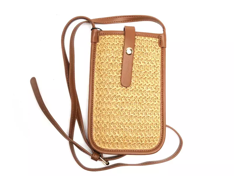 Pieces SAC PORTABLE PCTIKA JUTE PHONE BAG FC Beige Accessoires Femme