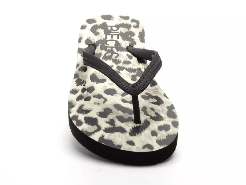 Pieces PCSUMMER PRINT FLIP FLOP HG Multicolore Mules et Sabots Plats Femme