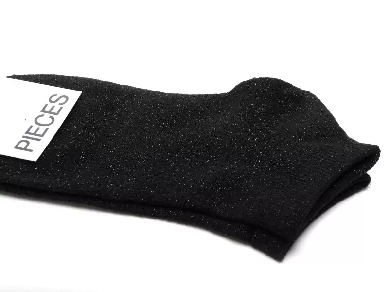 Pieces CHAUSSETTES PCSEBBY GLITTER SNEAKER Noir Accessoires Femme