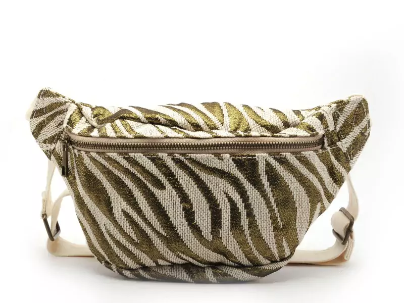 Pieces SAC PCPARIS ZEBRA CANVAS BUMBAG Beige Accessoires Femme