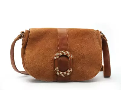SAC PCTYTIA SUEDE CROSS BODY FC Marron Accessoires Femme