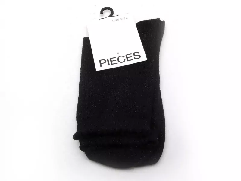Pieces CHAUSSETTES PCSEBBY GLITTER LONG 1 PACK Noir Accessoires Femme
