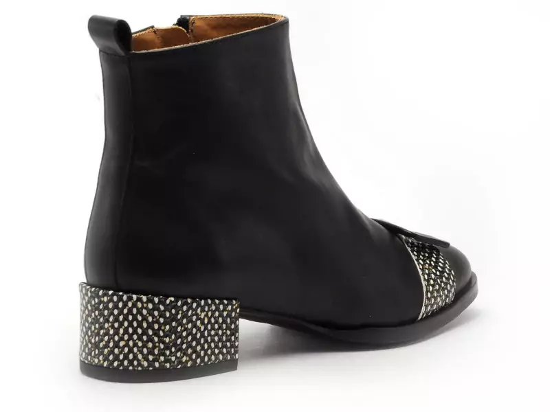 Nemonic 2345 Noir Bottines femme Boots et Bottines à Talons Femme