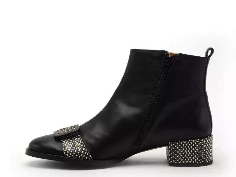 Nemonic 2345 Noir Bottines femme Boots et Bottines à Talons Femme