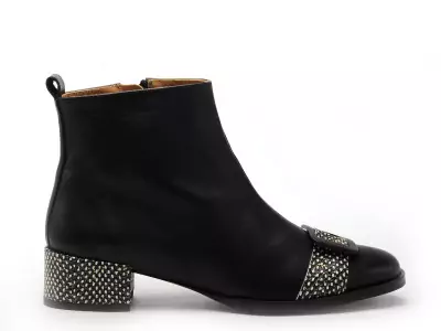 2345 Noir Bottines femme Boots et Bottines à Talons Femme