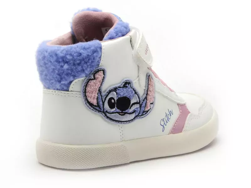 Geox B GISLI GIRL B561MF Blanc Baskets Montantes Fille