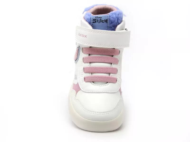 Geox B GISLI GIRL B561MF Blanc Baskets Montantes Fille