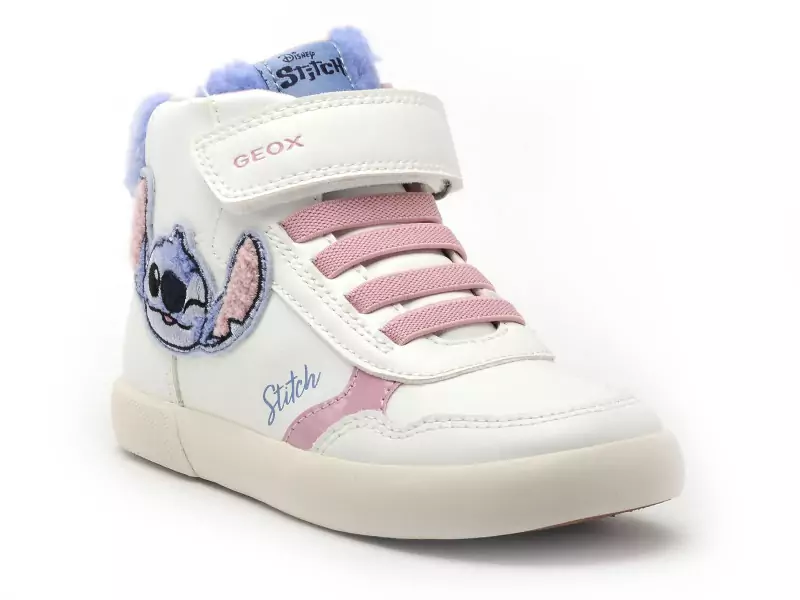 Geox B GISLI GIRL B561MF Blanc Baskets Montantes Fille