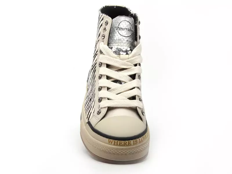 Rebecca white XY51 3V1 Blanc Basket Montante Femme