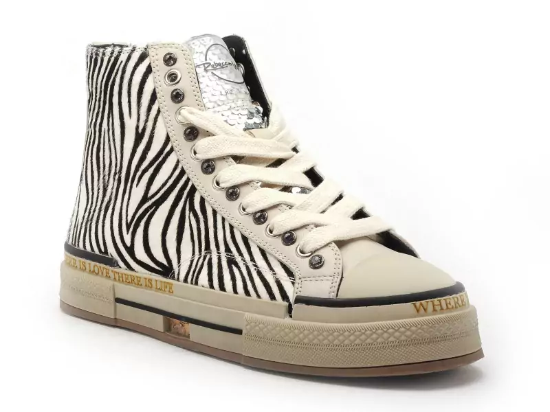 Rebecca white XY51 3V1 Blanc Basket Montante Femme