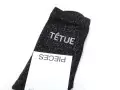Pieces CHAUSSETTES PCSEBBY LONG GLITTER Bleu Accessoires Femme
