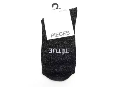 CHAUSSETTES PCSEBBY LONG GLITTER Bleu